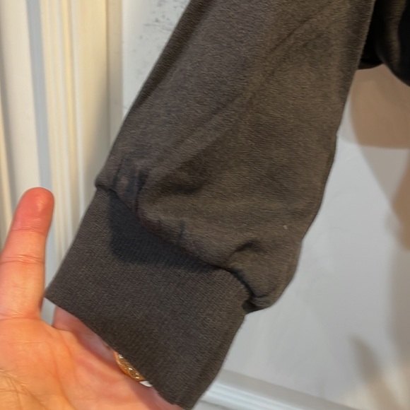 Nwot! Young Fabulous & Broke Charcoal Dolman Snap Sleeve Cocoon Hoodie S/M - Picture 6 of 8